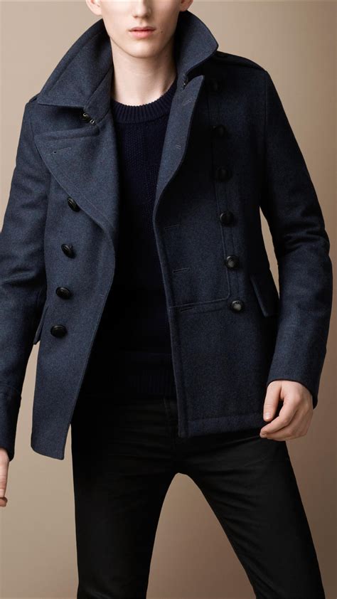 burberry brit oversized peacoat|burberry winter coats for men.